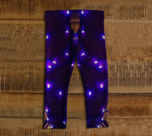 Purple Lights and Stripes Baby Leggings