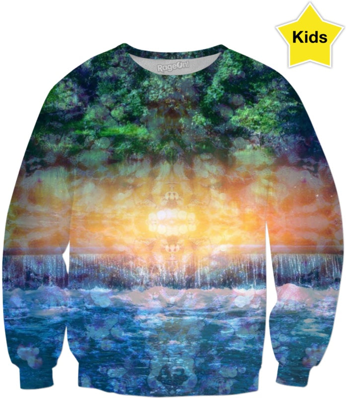 Rainforest Waterfall Kids Sweatshirt