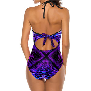 Zoom Women's Deep V Neckline One Piece Swimsuit Bathing Suit