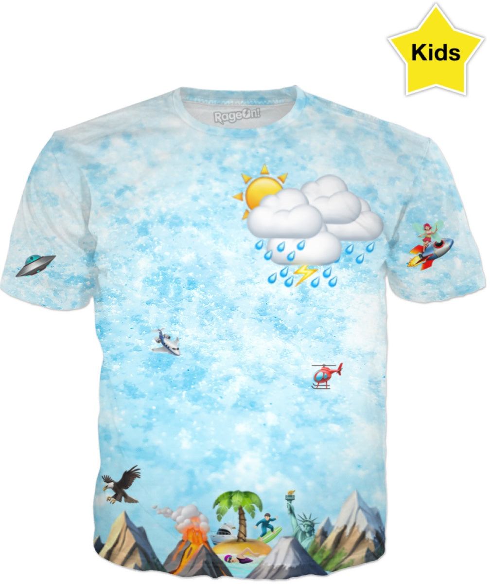 Emoji Sky & Sea Kids Tee