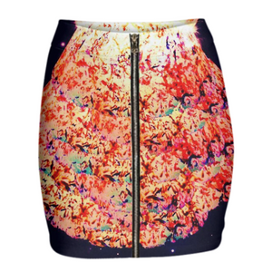Hot Lava Neoprene Mini Zip Skirt